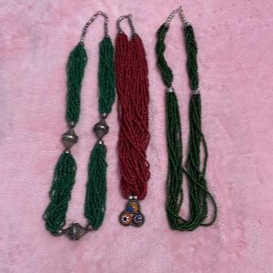 Womens handmade Indian necklace jewelry bundle